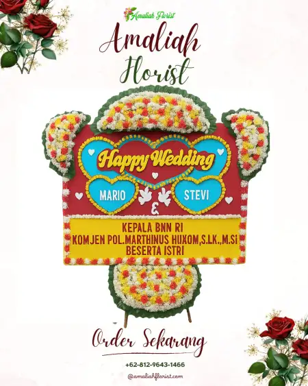 Papan Bunga Pernikahan Randu
